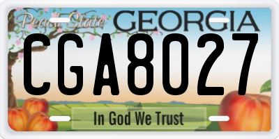 GA license plate CGA8027