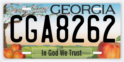 GA license plate CGA8262