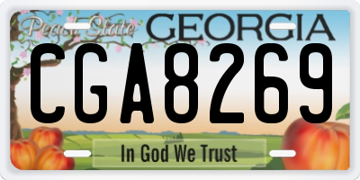 GA license plate CGA8269