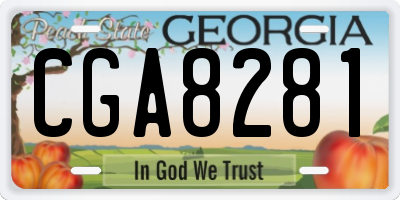 GA license plate CGA8281