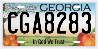 GA license plate CGA8283