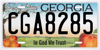 GA license plate CGA8285