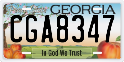 GA license plate CGA8347