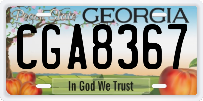 GA license plate CGA8367