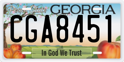 GA license plate CGA8451