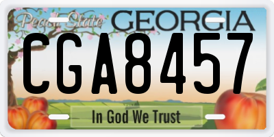 GA license plate CGA8457