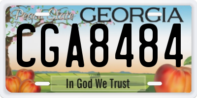 GA license plate CGA8484