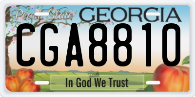 GA license plate CGA8810