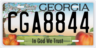 GA license plate CGA8844