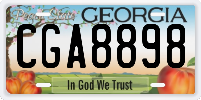 GA license plate CGA8898