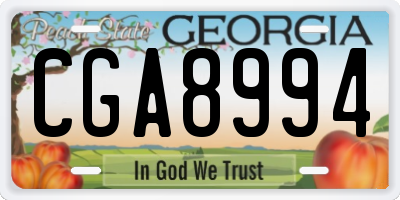 GA license plate CGA8994