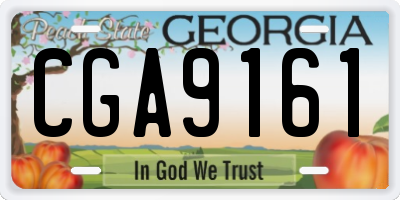 GA license plate CGA9161