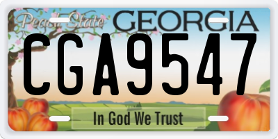 GA license plate CGA9547