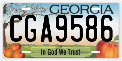 GA license plate CGA9586