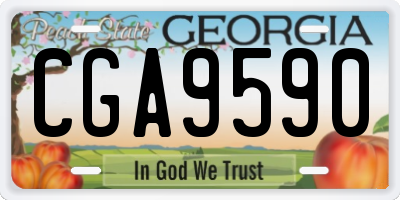 GA license plate CGA9590