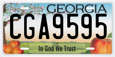 GA license plate CGA9595