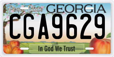 GA license plate CGA9629