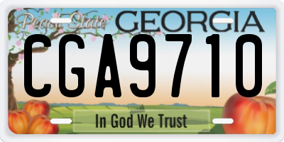 GA license plate CGA9710
