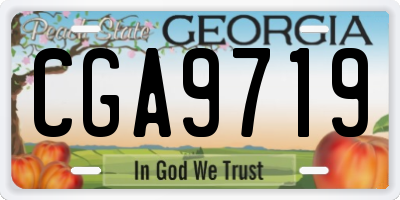 GA license plate CGA9719