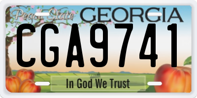 GA license plate CGA9741