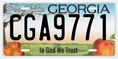 GA license plate CGA9771