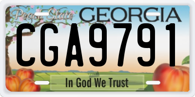 GA license plate CGA9791