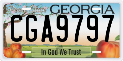 GA license plate CGA9797