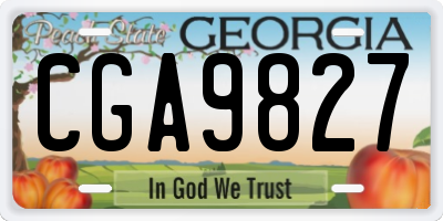 GA license plate CGA9827