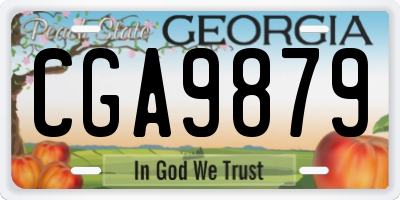 GA license plate CGA9879