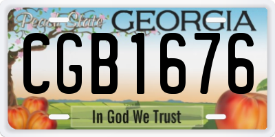 GA license plate CGB1676