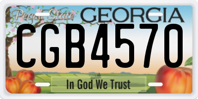 GA license plate CGB4570