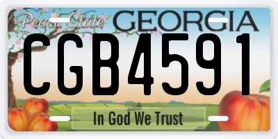 GA license plate CGB4591