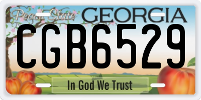 GA license plate CGB6529