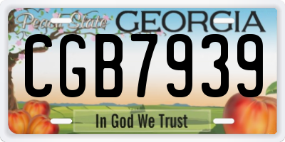 GA license plate CGB7939