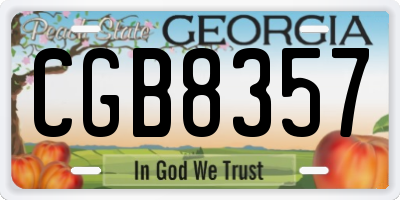 GA license plate CGB8357