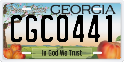 GA license plate CGC0441