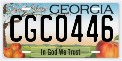 GA license plate CGC0446