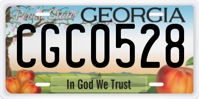 GA license plate CGC0528