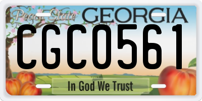 GA license plate CGC0561