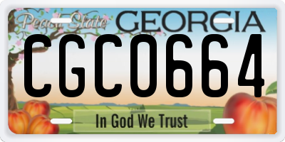 GA license plate CGC0664