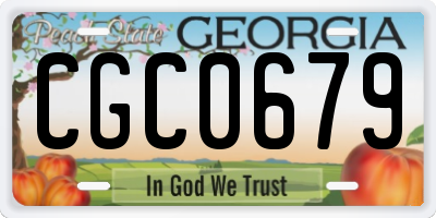 GA license plate CGC0679