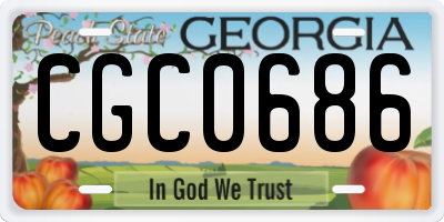 GA license plate CGC0686