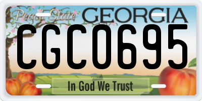 GA license plate CGC0695