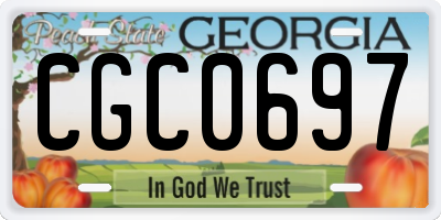 GA license plate CGC0697