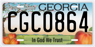 GA license plate CGC0864