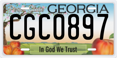 GA license plate CGC0897