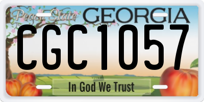 GA license plate CGC1057
