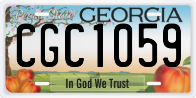 GA license plate CGC1059
