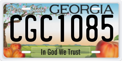 GA license plate CGC1085