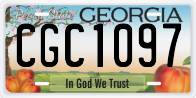 GA license plate CGC1097